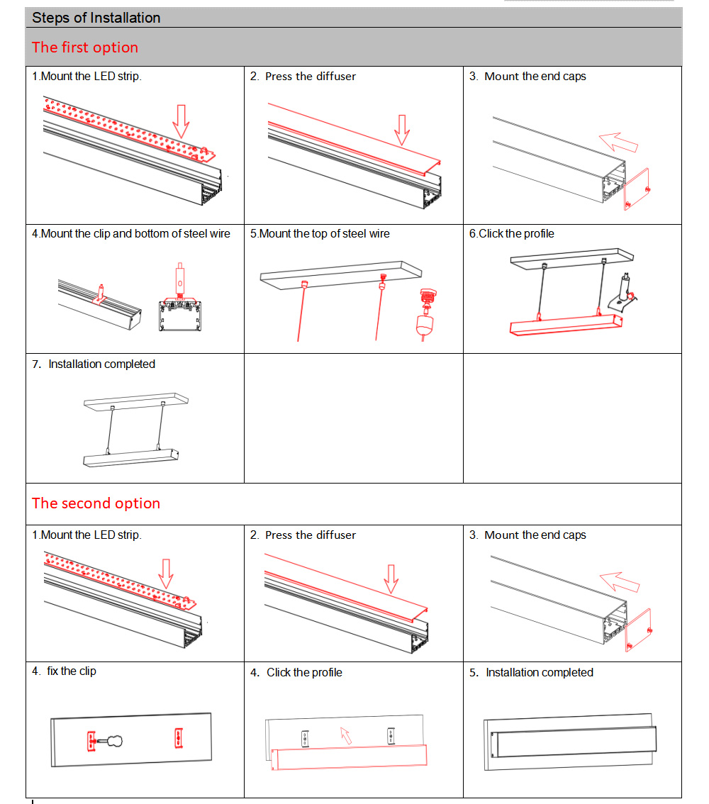 3 Inches LED Aluminium Channels