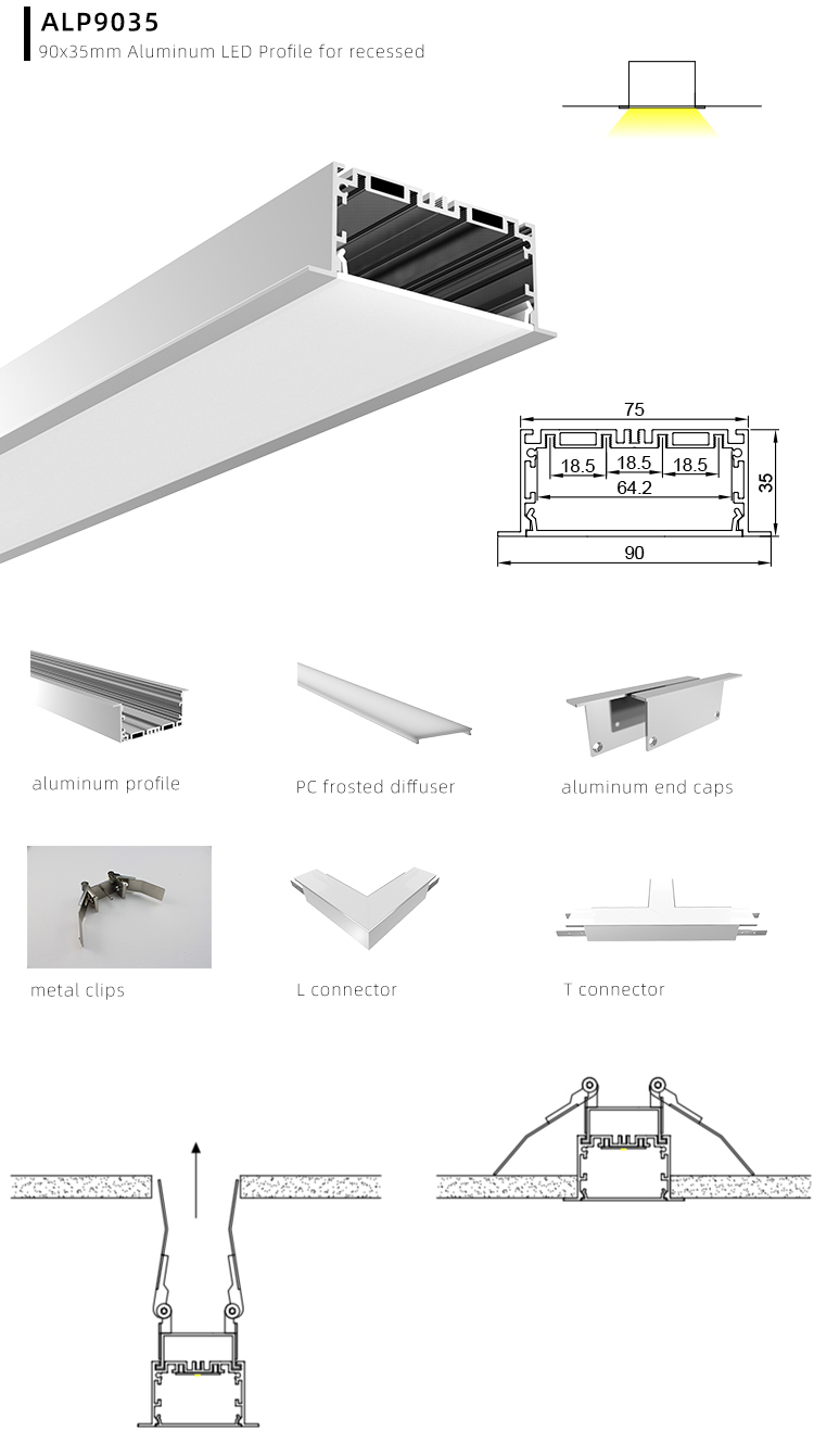 LED Strip Channel And Diffuser