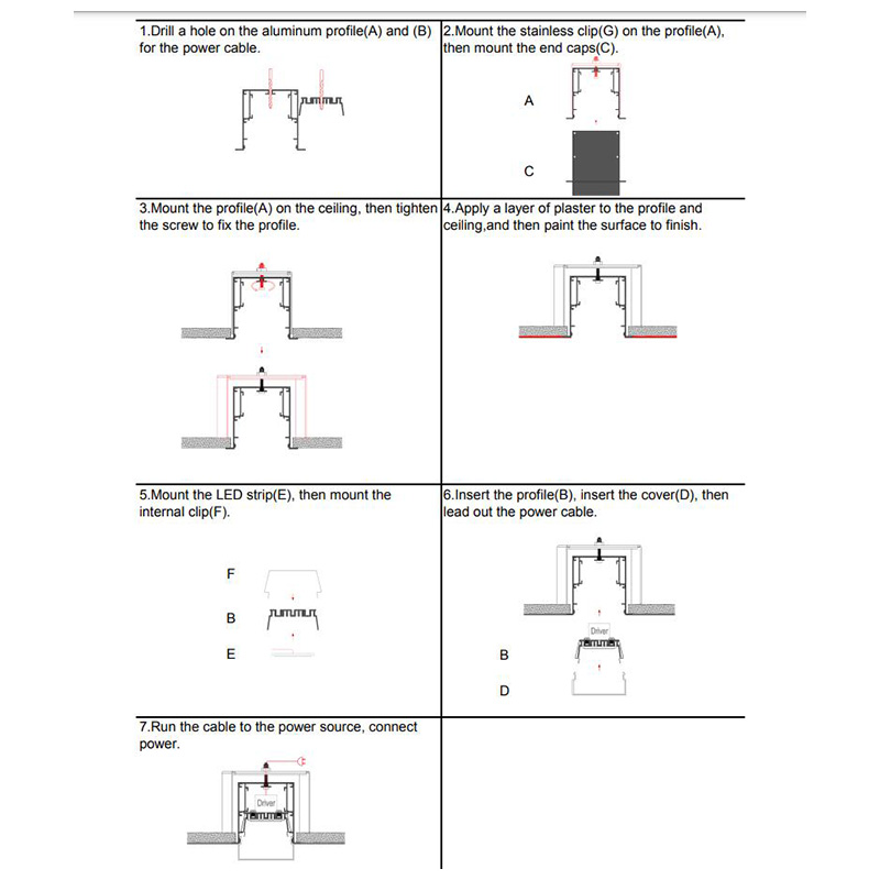 LED Profiles With Dropped Lens
