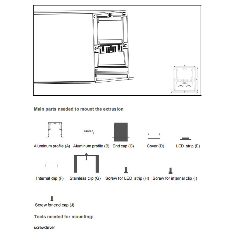 Recessed LED Strip Profiles
