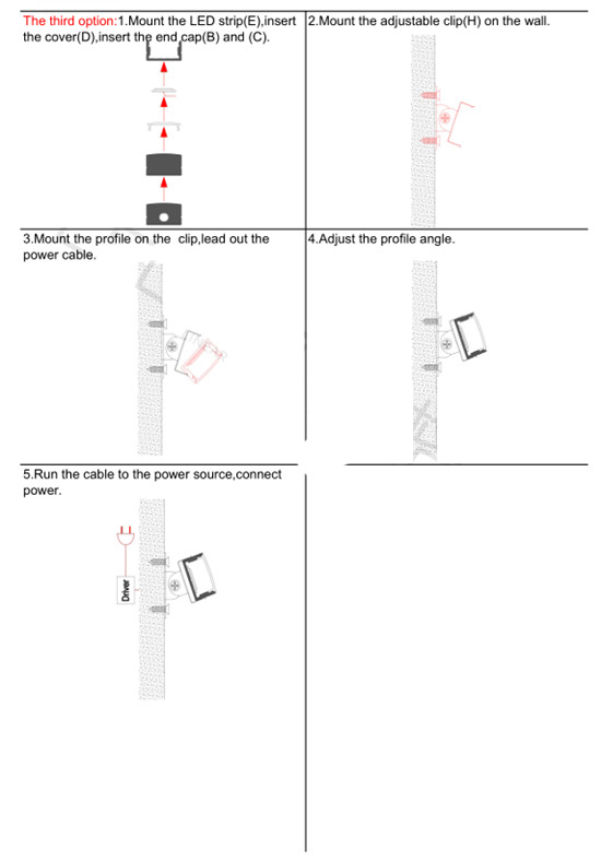 LED Aluminium Extrusions Without Flange