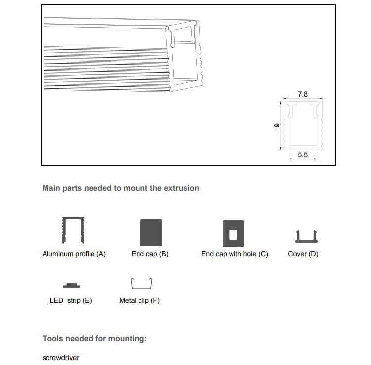 LED Tape Light Channels