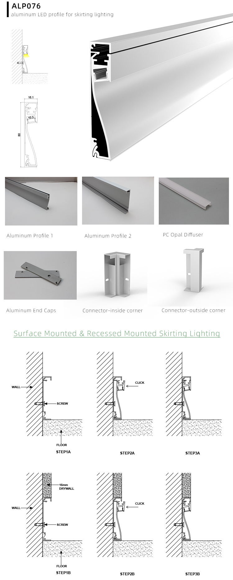 LED Tape Channel Without Flange