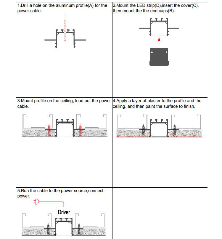 How To Install Plaster Drywall LED Profiles