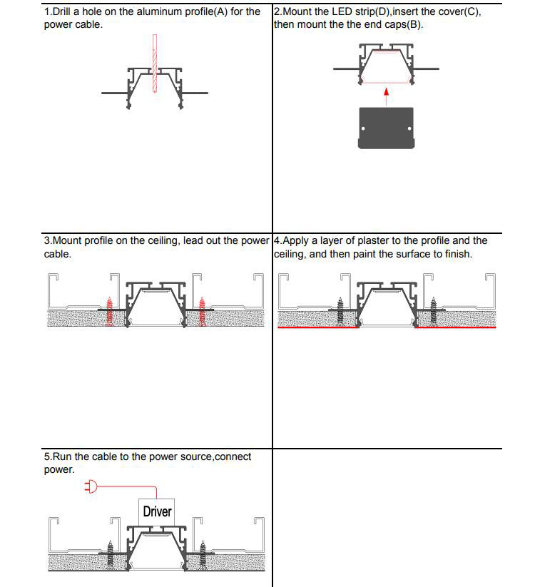 How To Install Recessed Drywall LED Profiles