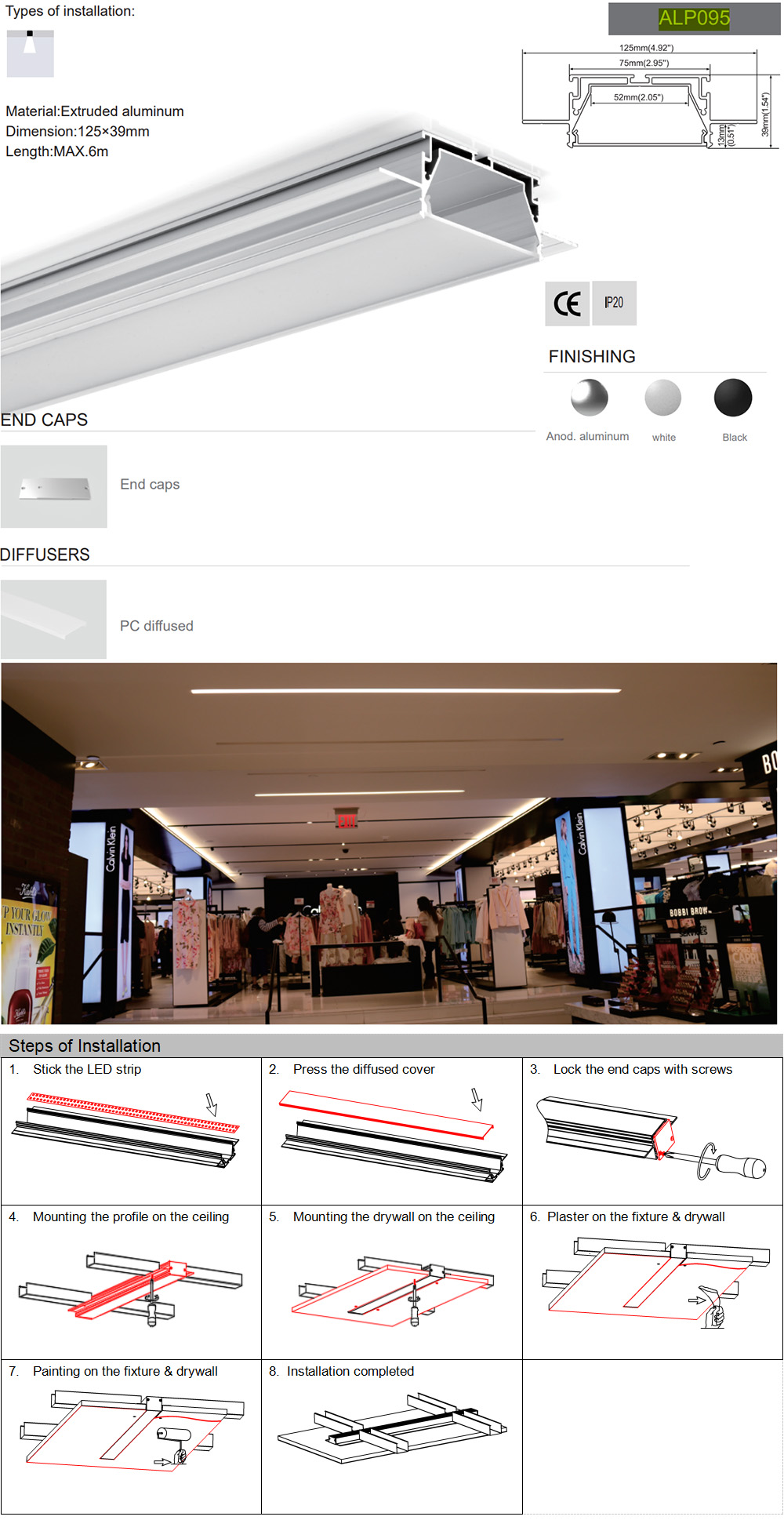 Recessed LED Channel Light