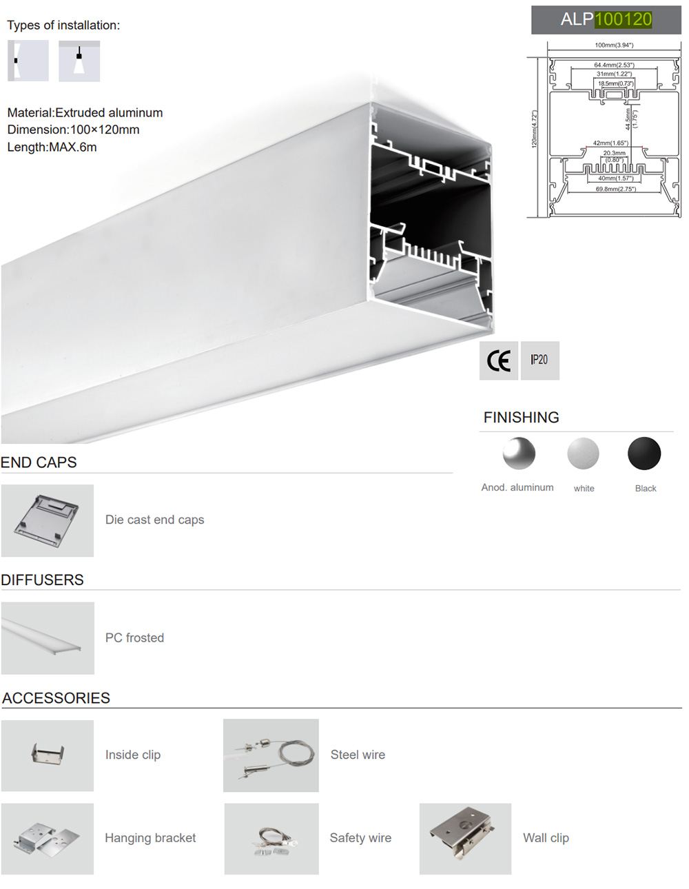 LED Channels For Ceiling Pendant