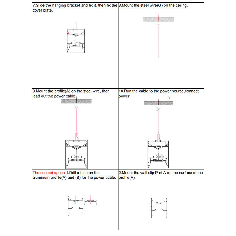 Pendant Aluminum LED Profiles