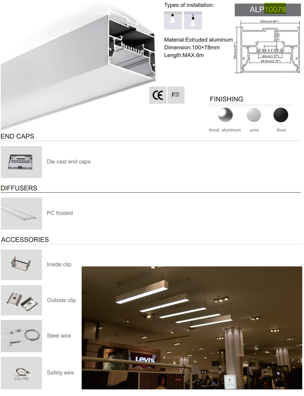 LED Channels For Ceiling Pendant