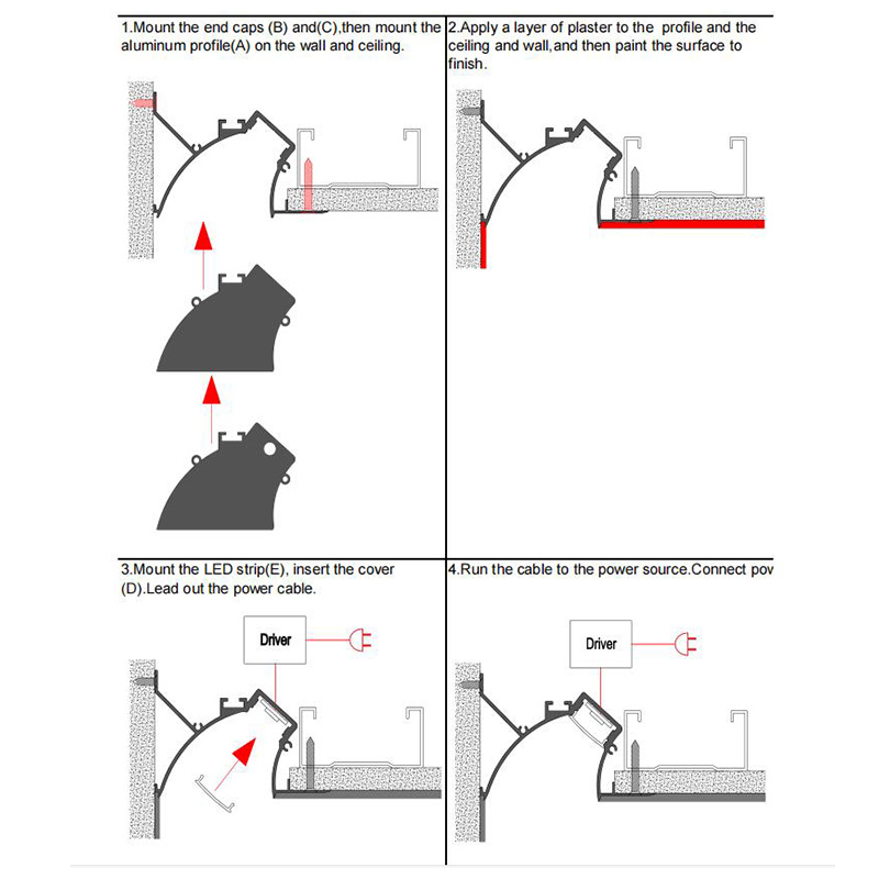 How to install the indirect light channels