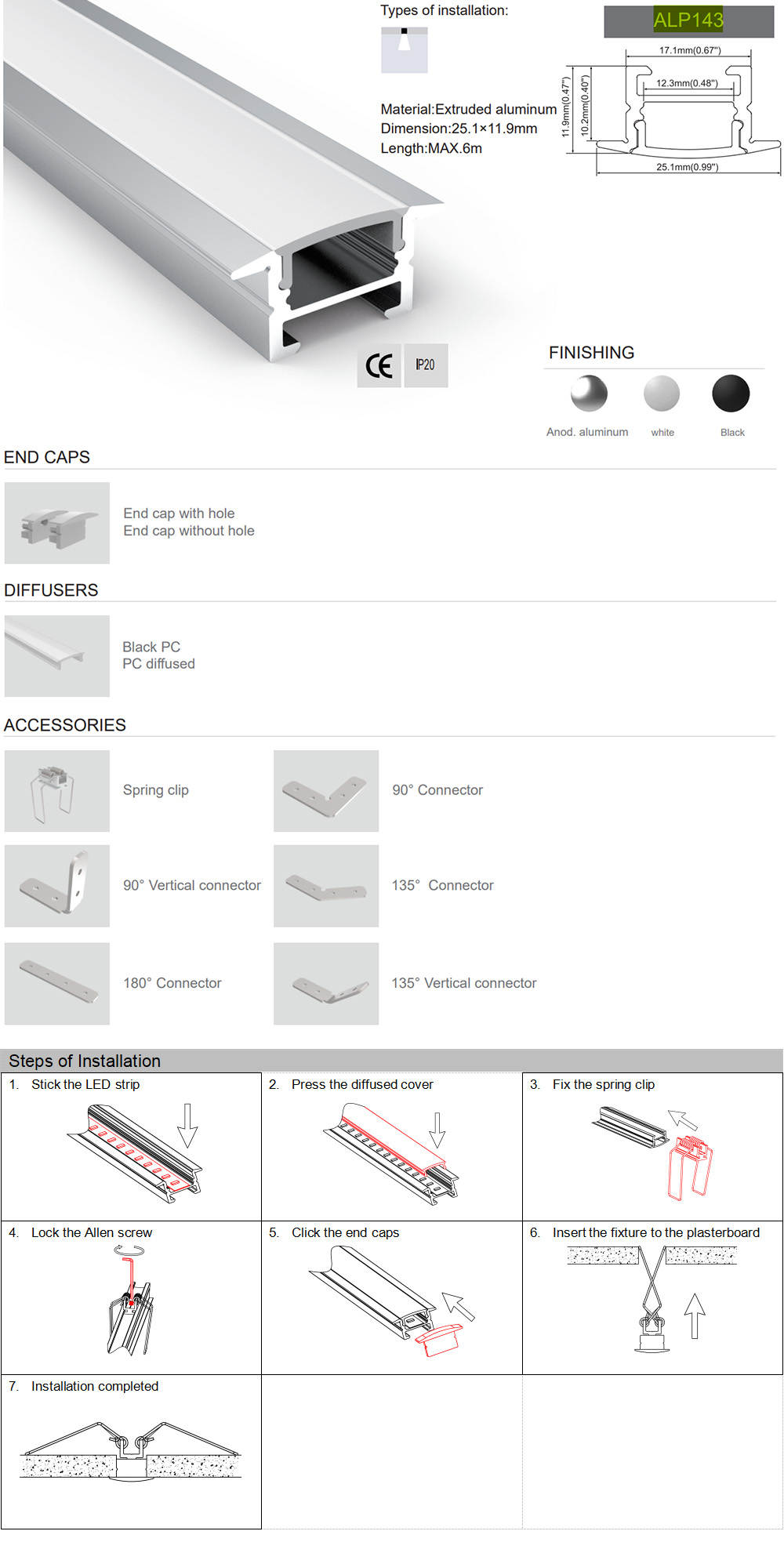 Recessed LED Channels