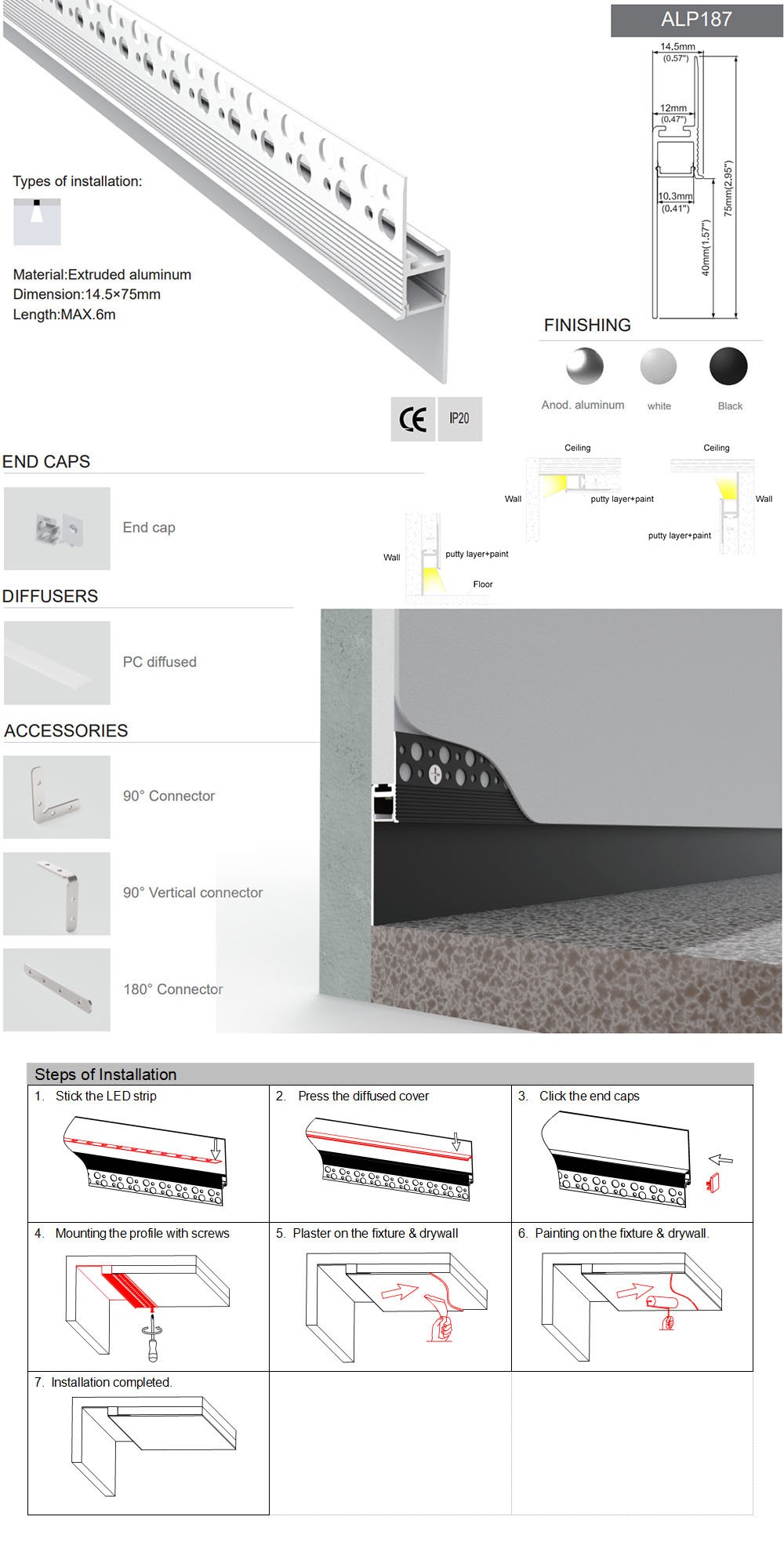 Skirting board lighting channel details and how to install