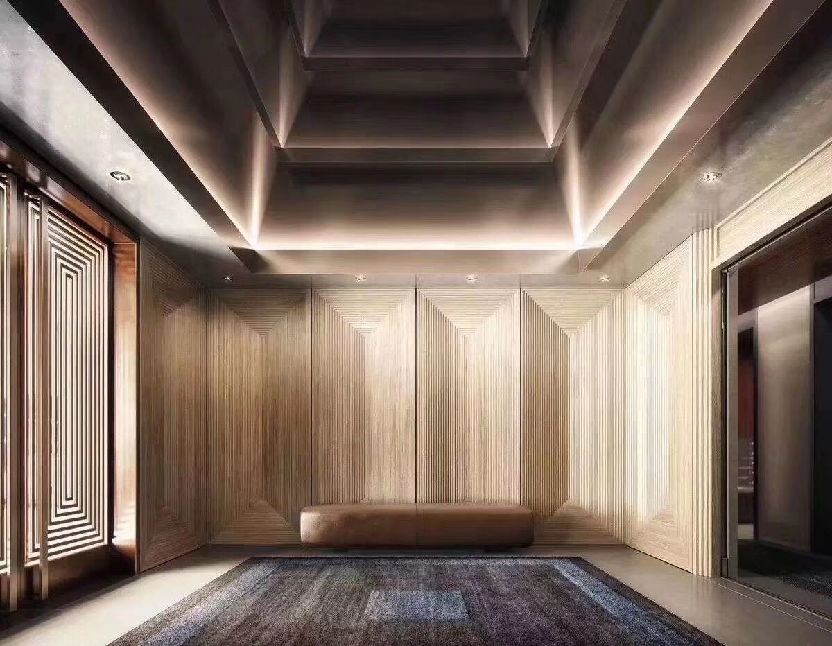 The cornice LED profiles deliver cozy illumination