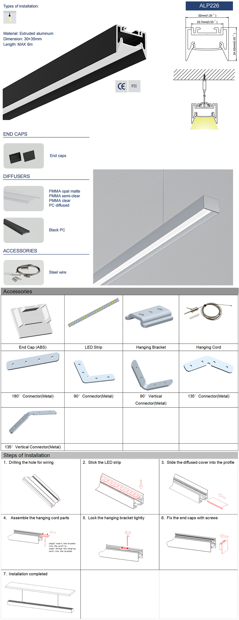 The details of low glare pendant lighting