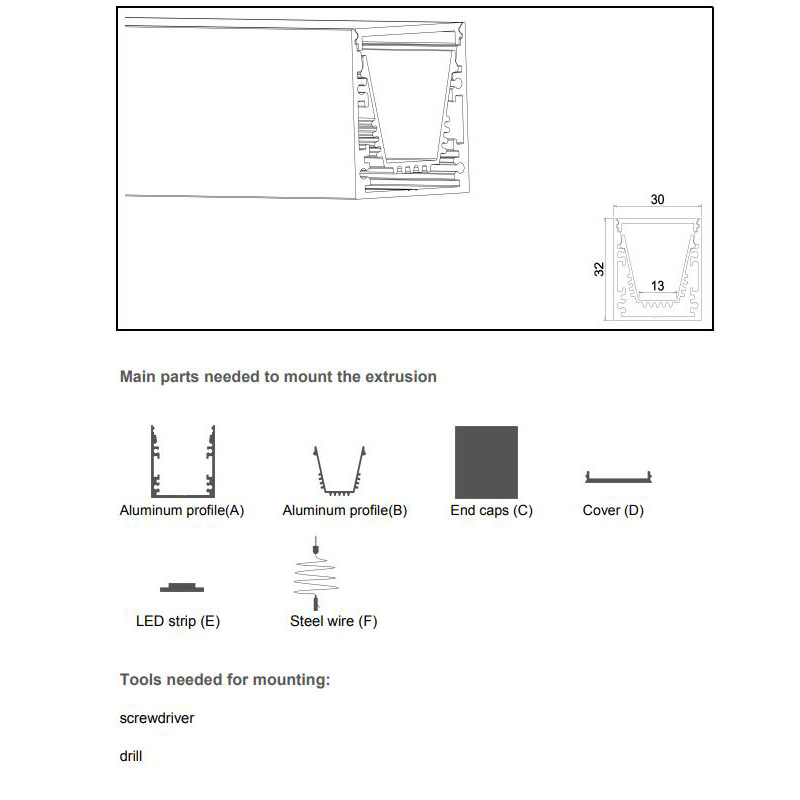30mm LED Light Channels