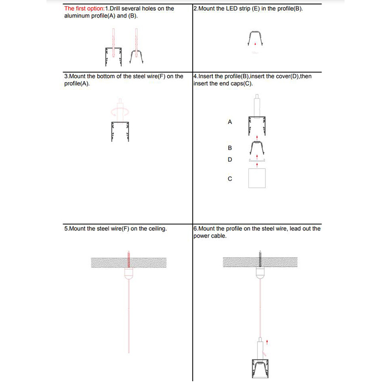 Pendant LED Lighting Channels