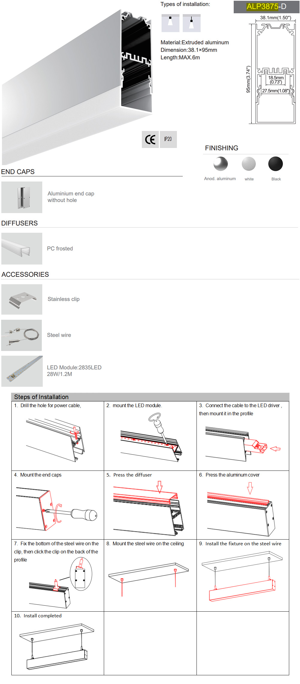 u channel for led strip DIY