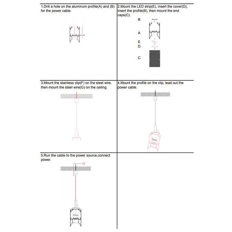 Indirect Lighting Aluminum LED Profiles