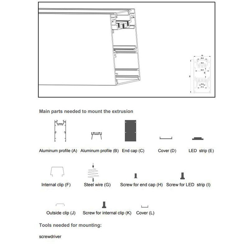 Up Down LED Alu Profiles