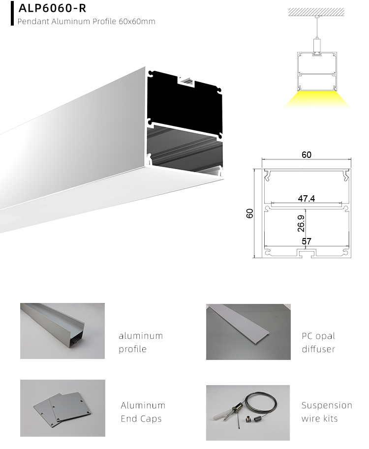 LED Linear LED Strip Aluminium Profile