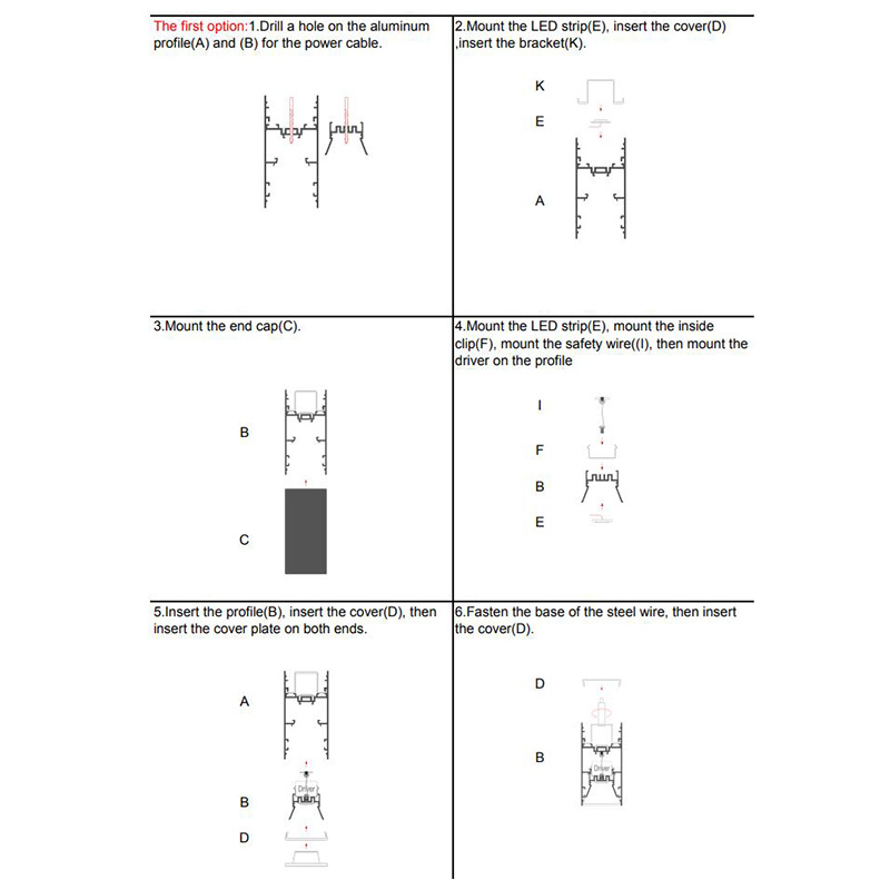 UP Down Pendant LED Profile