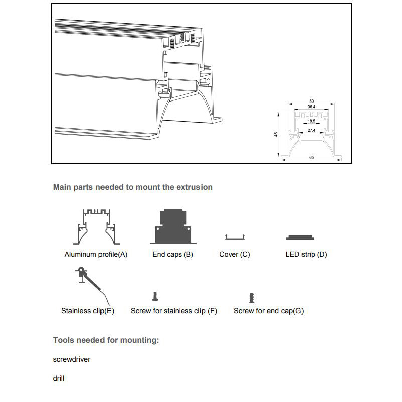 Recessed LED Cover For Indirect Lighting