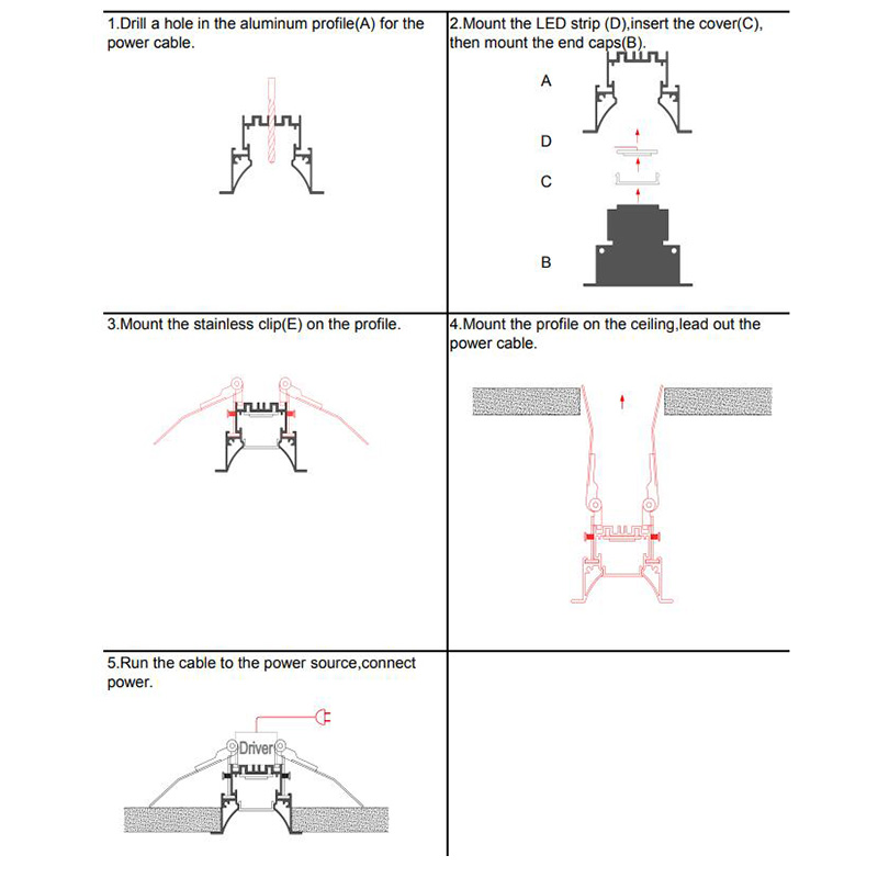 Recessed LED Strip Cover