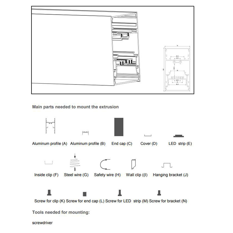 UP Down Surface Profile Light