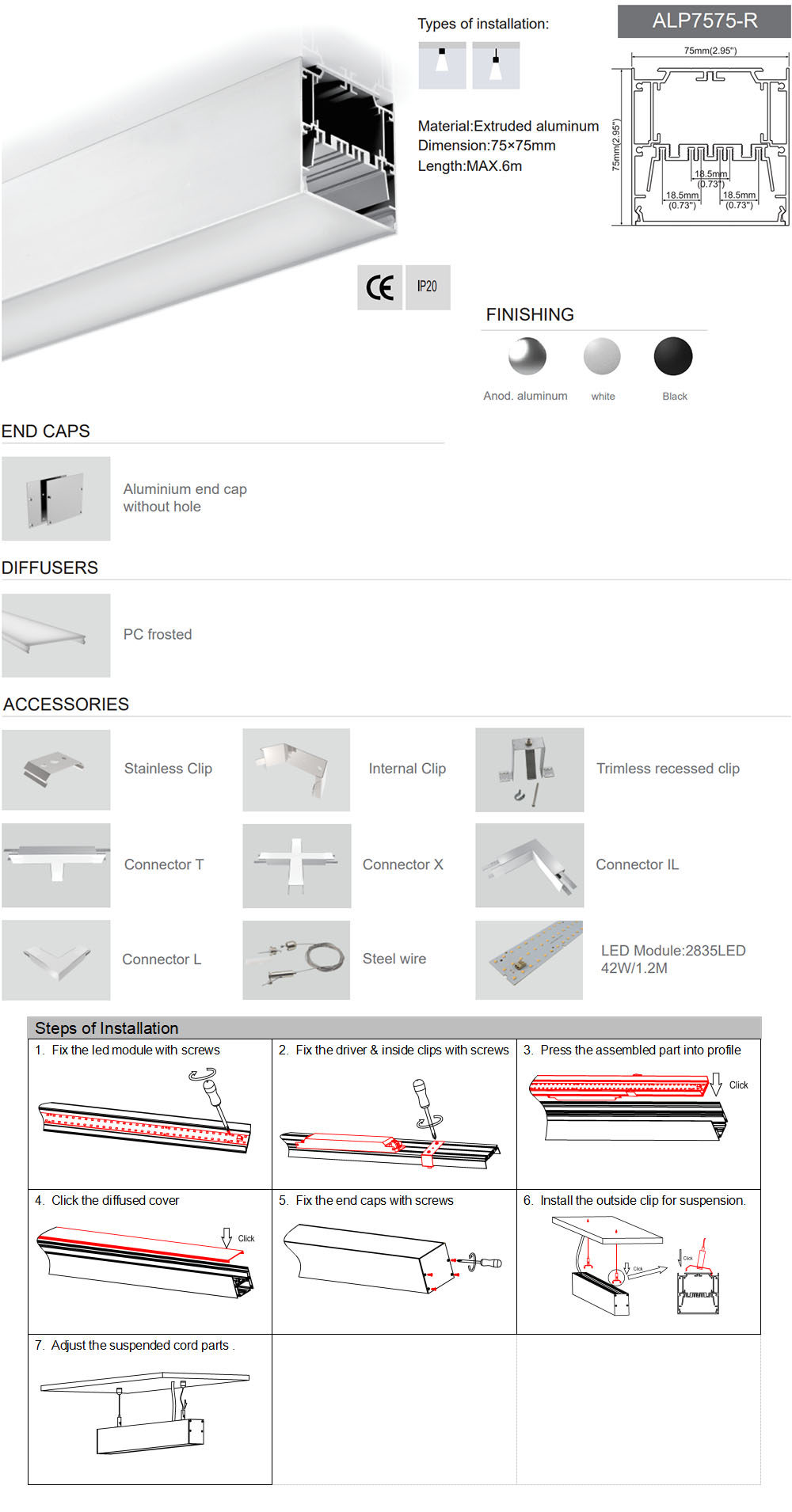 led strip light frosted diffuser