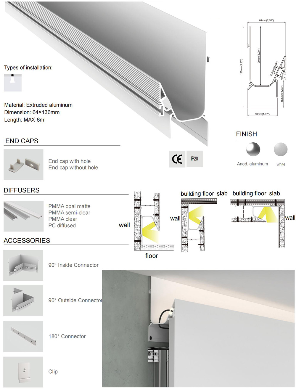 Sheetrock Recessed Light Aluminum Profiles