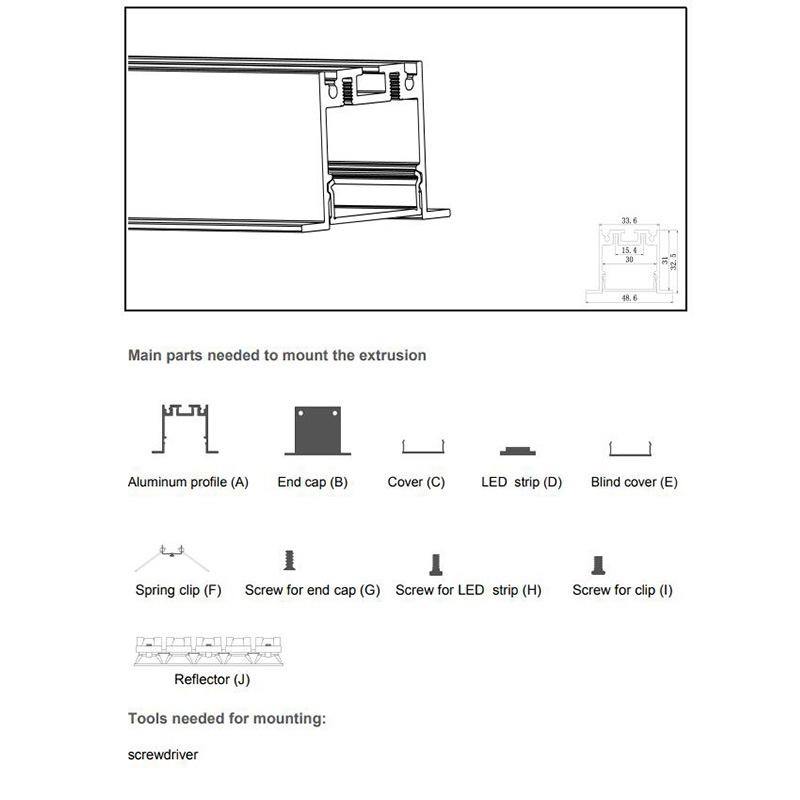 Trimless Linear Lighting System With Beam Angle