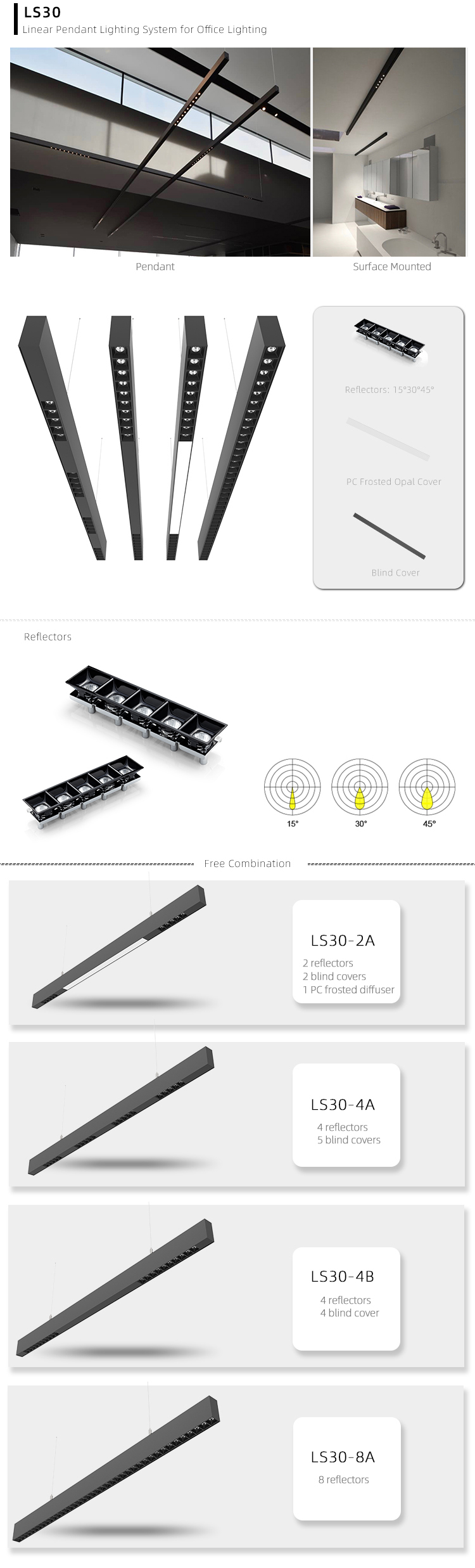 Linear Track Lighting Pendants