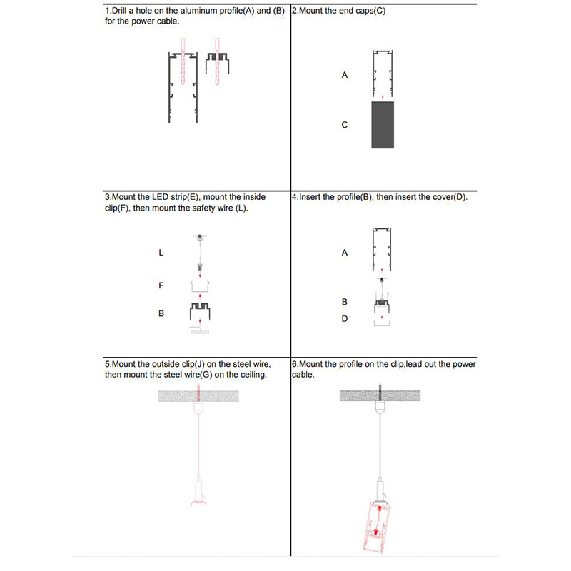 Pendant Linear Office Lighting
