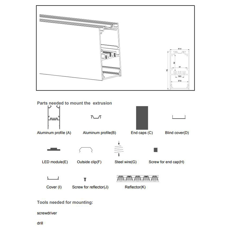 LED Aluminum U Channels
