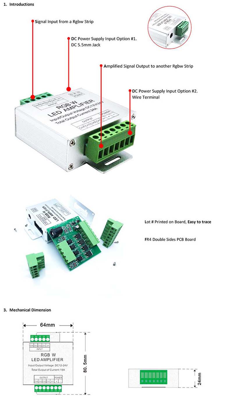 mini rgbw led amplifier