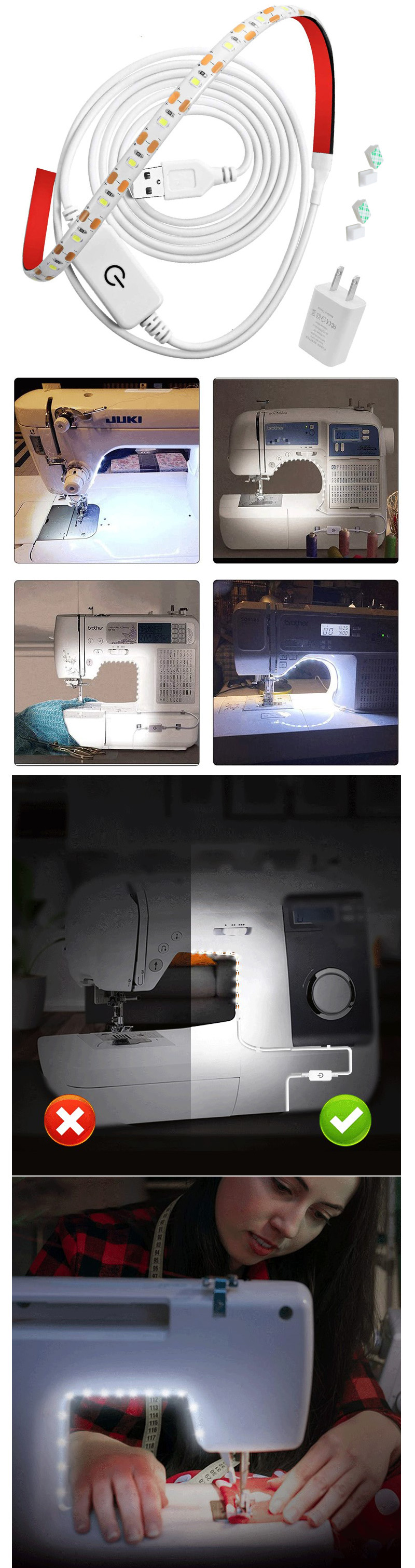 LED Sewing Machine Strip Light