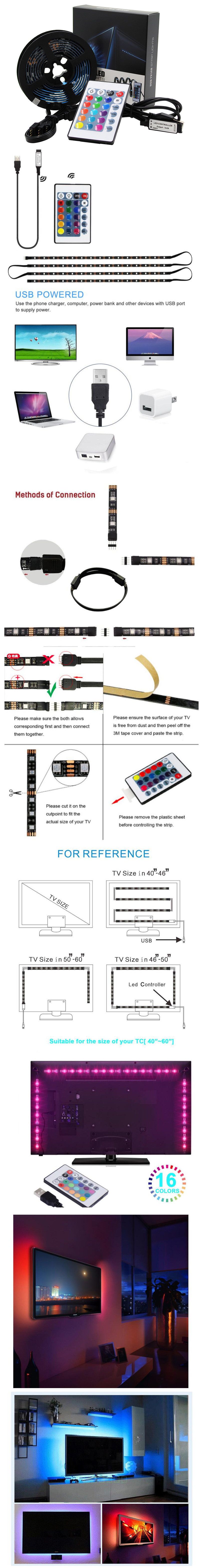 DC5V USB RGB TV LED Strips