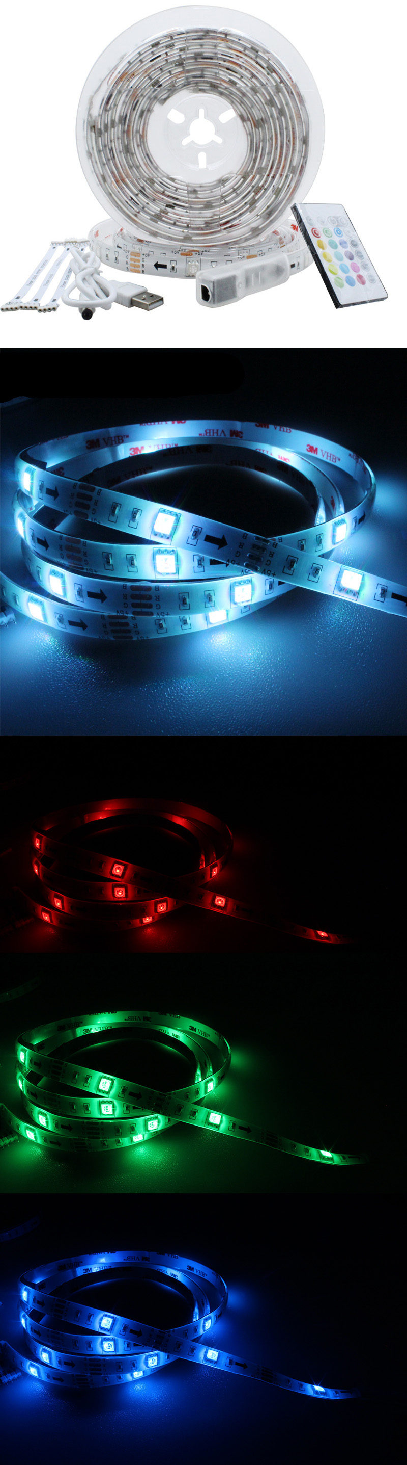 5V USB RGB TV Light Strip