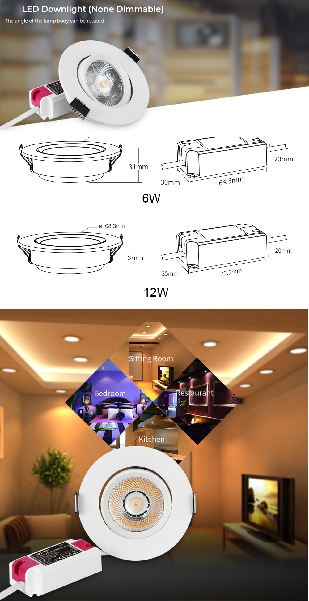 Warm White Ceiling Downlight