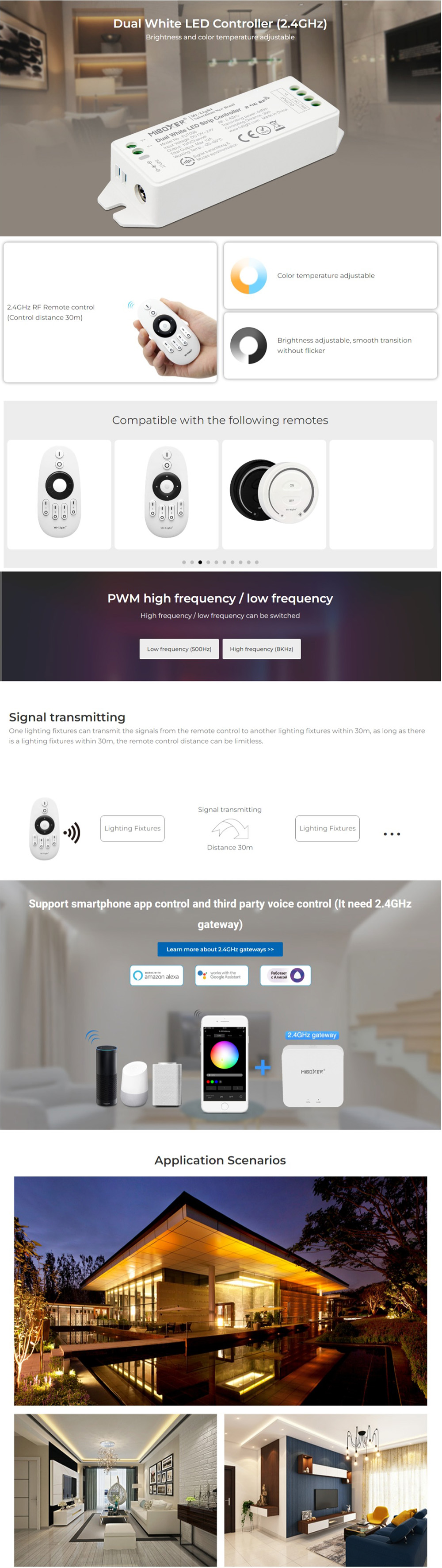 The details of MiBoxer FUT035 CCT LED ontrollers