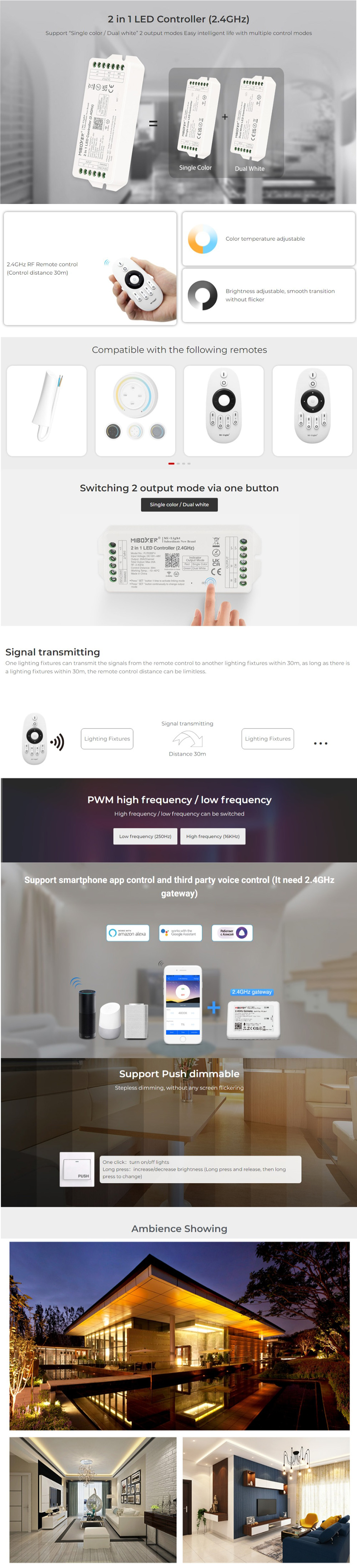 Dual White Smart Light Dimmer