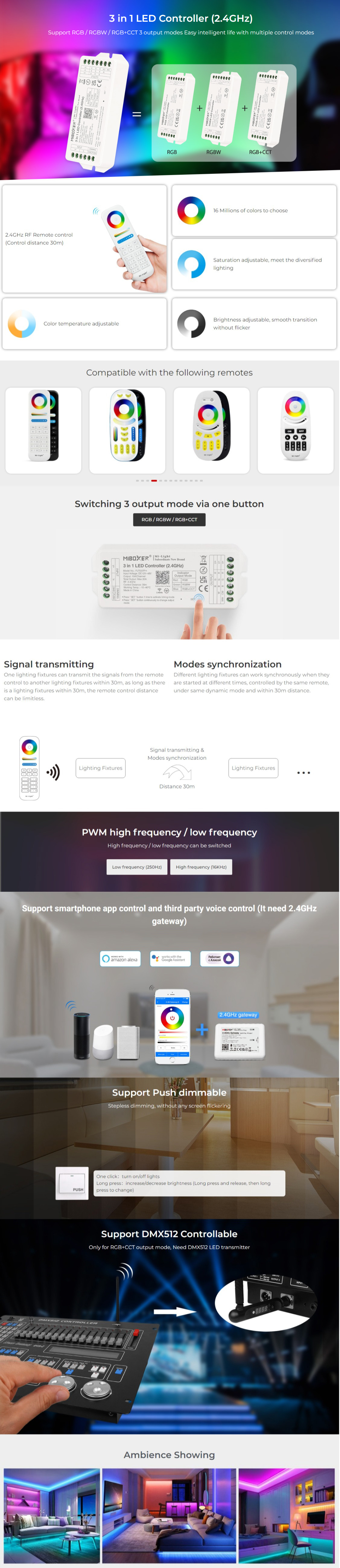 MiBoxer RGB LED Strip Controller