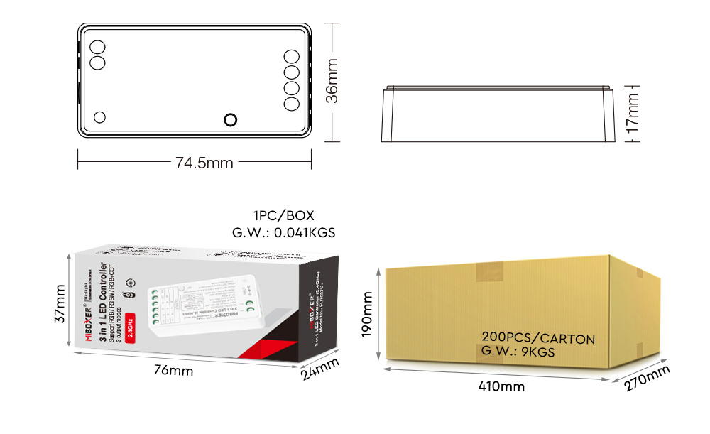 RGBWW Milight LED Controller