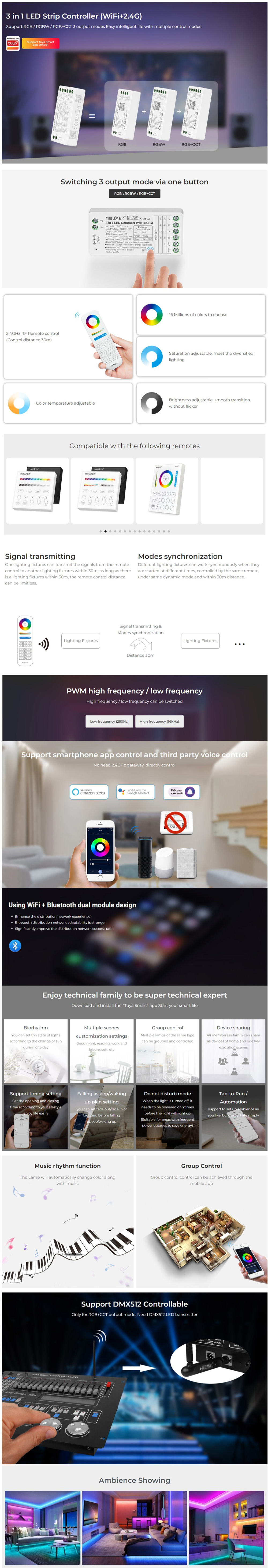 MiBoxer WiFi RGB Lighting Strip Controller