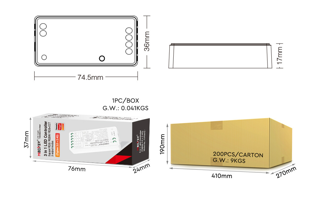 MiBoxer RGB+CCT LED Strip Controller