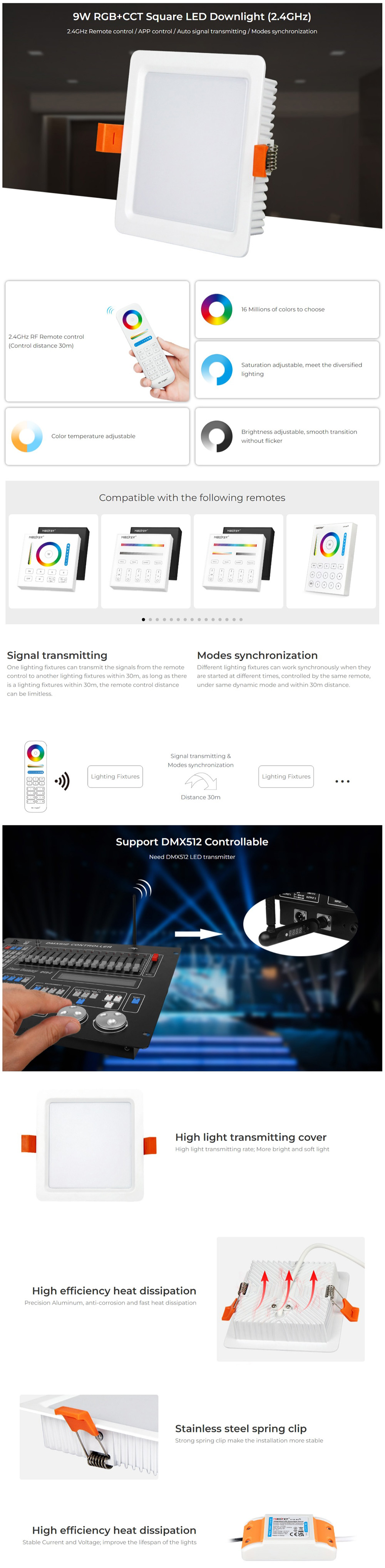 Square Recessed Spotlights