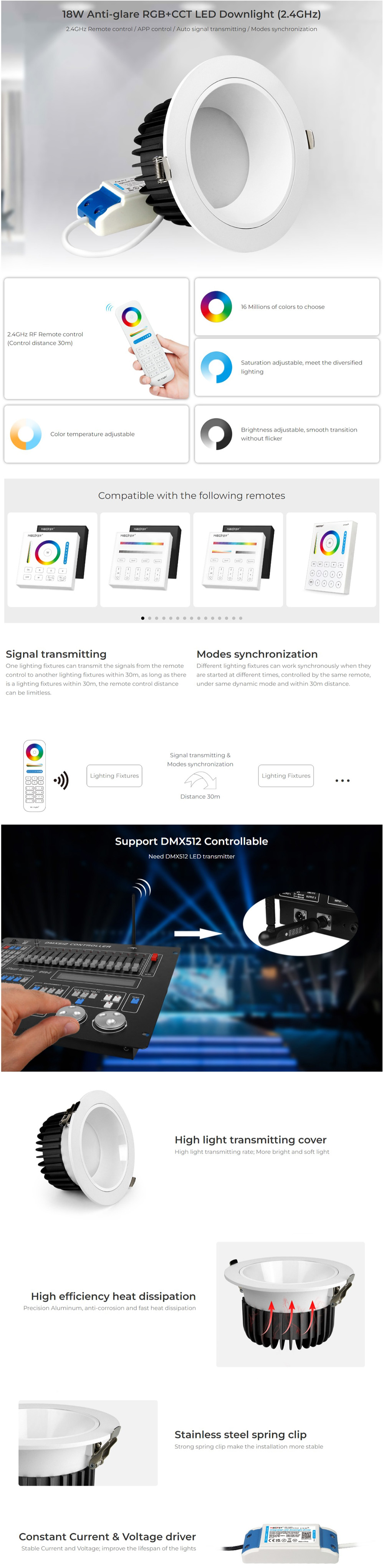 18W Bedroom Ceiling Downlight