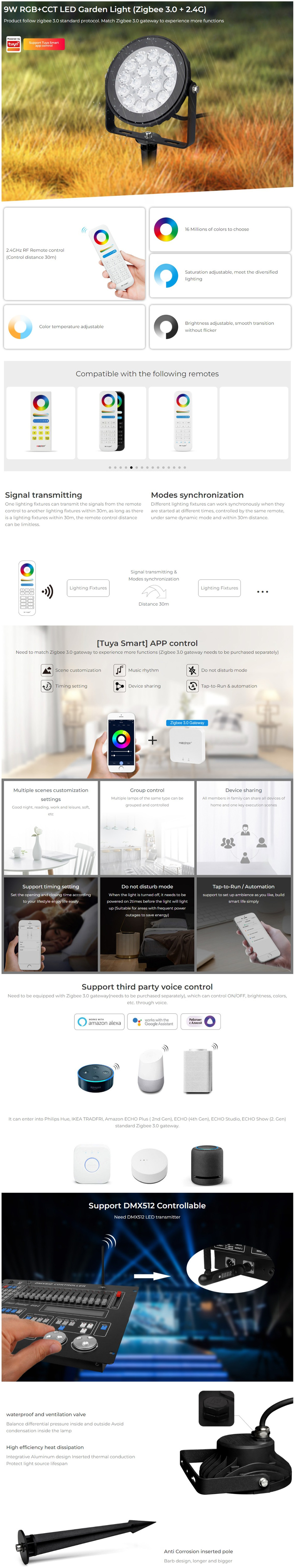 MiBoxer FUTC02ZR Zigbee 3.0 Outdoor Garden Light