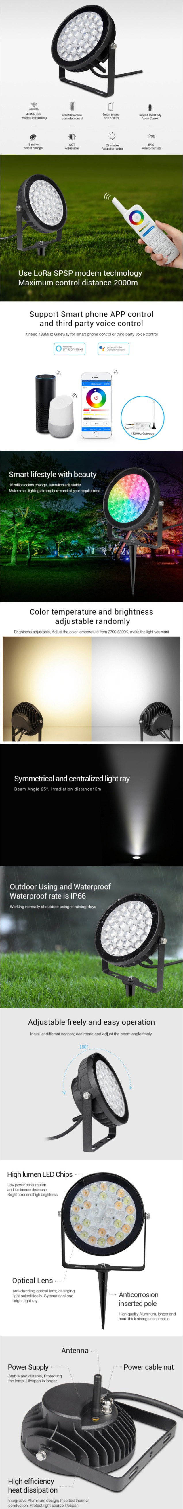 RGB CCT LED Outdoor Lights