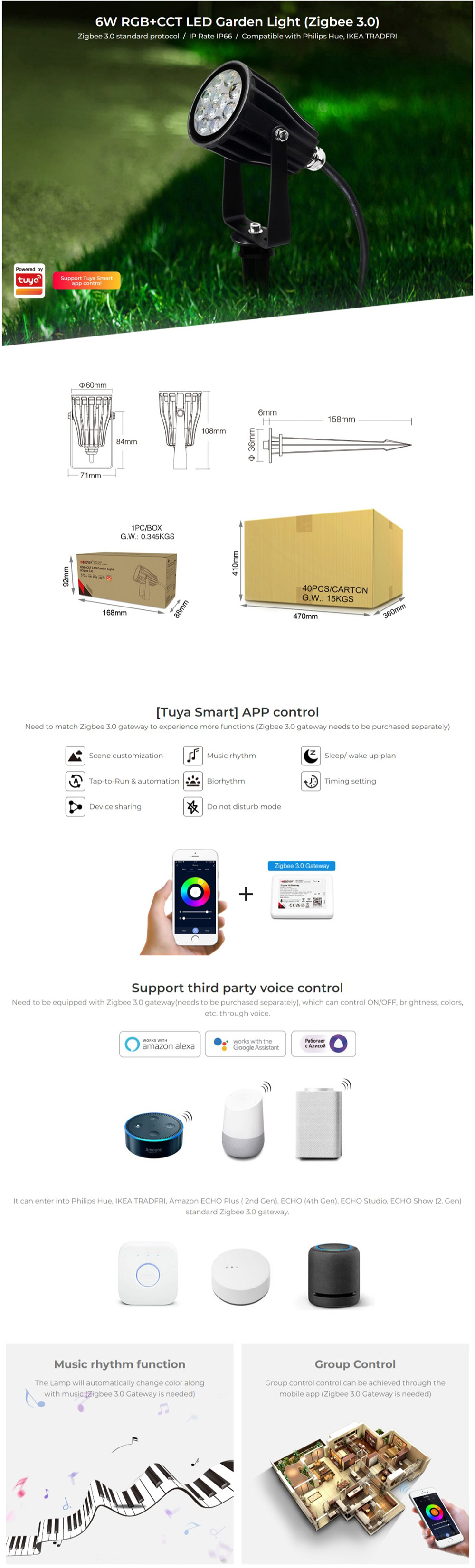 MiBoxer FUTC08Z Front Yard Light